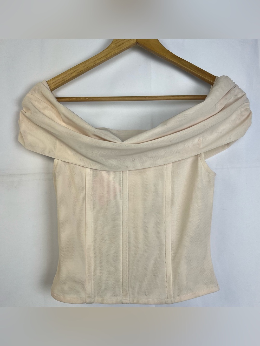 Miss Lola Cowl Neck Corset Bodice Off Shoulder Top Boho size M